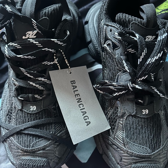Balenciaga Black and Silver Athletic Shoes main image 5